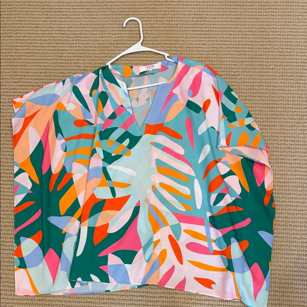 Cato Multicolor Abstract Print Blouse